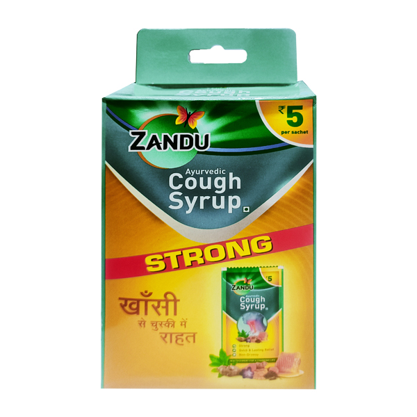 ZANDU AYURVEDIC COUGH SYRUP  8 ML X 36 POUCH