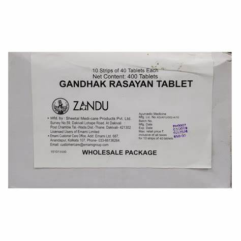 ZANDU GANDHAK RASAYAN TABLETS 40 TABS